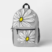 Whimsical Daisy - grijs - trendy scriptnaam Bedrukte Rugzak (Voorkant)