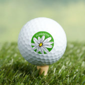 Whimsical Daisy met Name - Green and Yellow Golfballen (Insitu Shirt)
