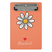 Whimsical Daisy Mini Klembord – Heldere Bloemen Ku (Voorkant)