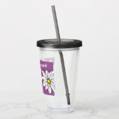 Whimsical Daisy - orchid - trendy script name Acryl Drinkbeker (Links)