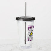 Whimsical Daisy - orchid - trendy script name Acryl Drinkbeker (Rechts)