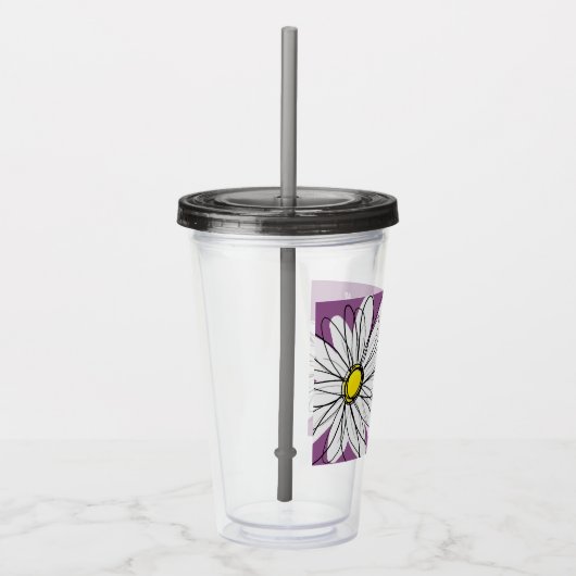 Whimsical Daisy - orchid - trendy script name Acryl Drinkbeker (Rechts)
