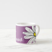 Whimsical Daisy - orchid - trendy script name Espresso Kop (Voorkant rechts)