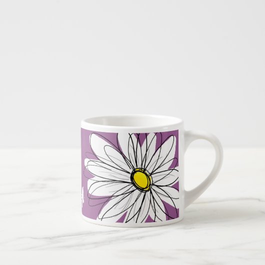 Whimsical Daisy - orchid - trendy script name Espresso Kop (Rechts)
