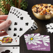 Whimsical Daisy - orchid - trendy script name Pokerkaarten (Insitu)