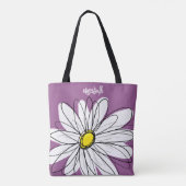 Whimsical Daisy - orchid - trendy script name Tote Bag (Achterkant)