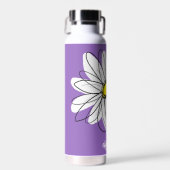 Whimsical Daisy - orchid - trendy script name Waterfles (Voorkant)