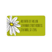 Whimsical Daisy - Return Address Etiket (Voorkant)