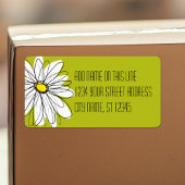 Whimsical Daisy - Return Address Etiket