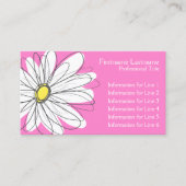 Whimsical Daisy - roze Visitekaartje (Voorkant)