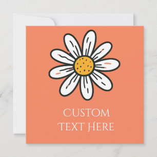Whimsical Daisy Uitnodiging – Minimale Bloem Charm