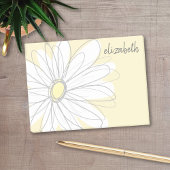 Whimsical Daisy - voeg jouw naam-geel grijs toe Post-it® Notes