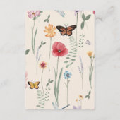 Whimsical Daisy Yellow Wildflowers Details Informatiekaartje (Achterkant)