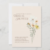 Whimsical Daisy Yellow Wildflowers Vrijgezellenfee Kaart (Voorkant)