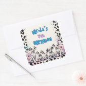 Whimsical Dalmatian Puppies Birthday Personalized Vierkante Sticker (Envelop)