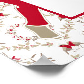 Whimsical Damask Patroon 50e verjaardag Welkom Poster (Hoek)