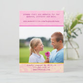 Whimsical Damask Photo Wedding Invitation Kaart (Staand voorkant)