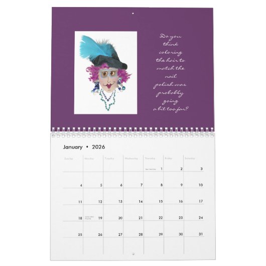 Whimsical-dames Kalender (Jan 2026)