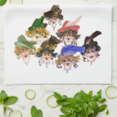 Whimsical Dames Keuken Handdoek (Gevouwen)