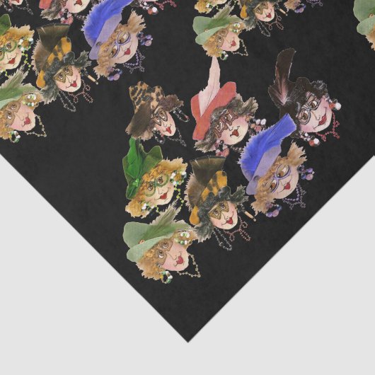 Whimsical Dames Tissue Paper Tissuepapier (Detail)