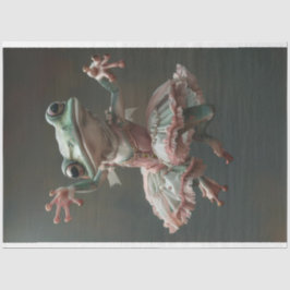 Whimsical Dancing Frog Decoupage Tissuepapier