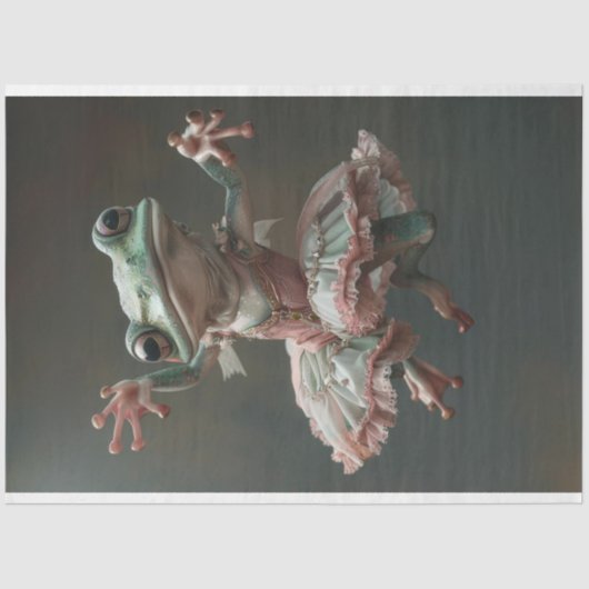 Whimsical Dancing Frog Decoupage Tissuepapier (Voorkant)