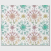 Whimsical Dandelion Breeze – Pastel Botanical Cadeaupapier (Vlak)