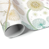 Whimsical Dandelion Breeze – Pastel Botanical Cadeaupapier (Rol Hoek)