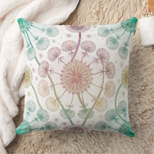 Whimsical Dandelion Breeze – Pastel Botanical Kussen