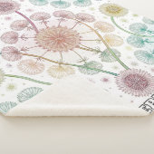 Whimsical Dandelion Breeze – Pastel Botanical Sherpa Deken (3/4)