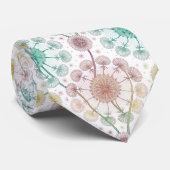 Whimsical Dandelion Breeze – Pastel Botanical Stropdas (Opgerold)