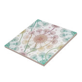 Whimsical Dandelion Breeze – Pastel Botanical Tegeltje (Zijkant)