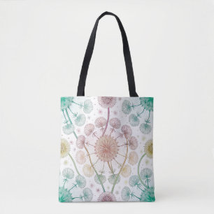 Whimsical Dandelion Breeze – Pastel Botanical Tote Bag