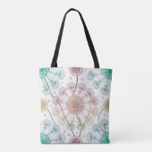 Whimsical Dandelion Breeze – Pastel Botanical Tote Bag (Achterkant)