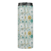 Whimsical Dandelion - Geel, Wit & Blauwgroen Thermosbeker (Achterkant)