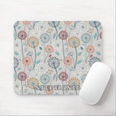 Whimsical Dandelion - Rood, Geel, Wit & Blauwgroen Muismat (Met muis)