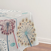 Whimsical Dandelion - Rood, Geel, Wit & Blauwgroen Tafelkleed (Voorbeeld)