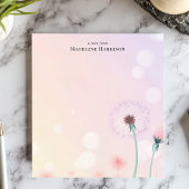 Whimsical Dandelion Wish Persoonlijke naam Notitieblok