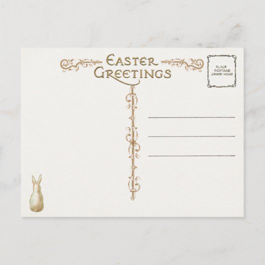 Whimsical  dansende paasbundels briefkaart (Achterkant)