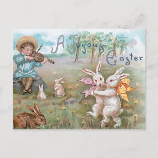 Whimsical  dansende paasbundels briefkaart (Voorkant)