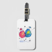 Whimsical Dansende Sheep Bagagelabel (Voorkant (verticaal))