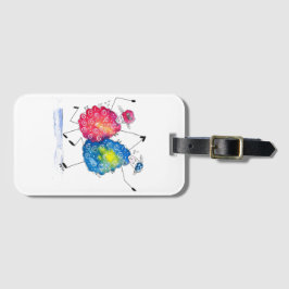 Whimsical Dansende Sheep Bagagelabel