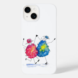 Whimsical Dansende Sheep Case-Mate iPhone 14 Hoesje