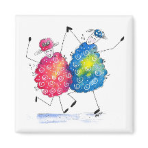 Whimsical Dansende Sheep