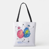 Whimsical Dansende Sheep Tote Bag (Achterkant)