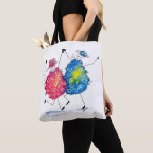 Whimsical Dansende Sheep Tote Bag (Dichtbij)