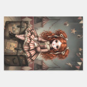 Whimsical Dark Circus Doll Inpakpapier Vel (Voorkant 3)