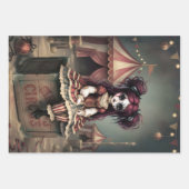 Whimsical Dark Circus Doll Inpakpapier Vel (Voorkant)