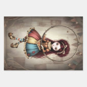 Whimsical Dark Circus Doll Inpakpapier Vel (Voorkant 2)