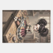 Whimsical Dark Circus Doll Inpakpapier Vel (Voorkant)